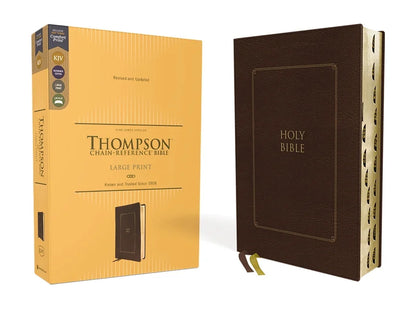 Kjv, Thompson Chain-Reference Bible, Large Print, Leathersoft, Brown, Red Letter, Thumb Indexed, Comfort Print, (Hardcover)