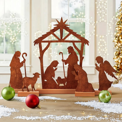 Christmas Tabletop Decorations Indoor 5Pcs Nativity Scene Christmas Decor Xmas Decoration