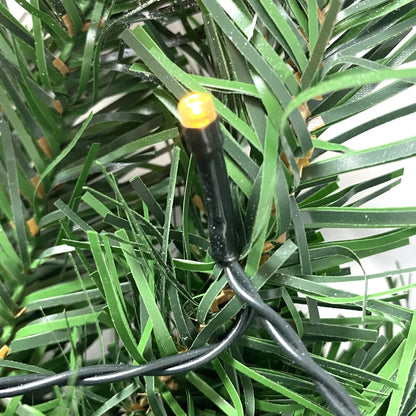 18Ft Christmas Garland with Battery Operated 50 LED Lights and Timer Snow Flocked Christmas Decorations Xmas Garland for Stairs Fireplaces Wall Door Xmas Garland