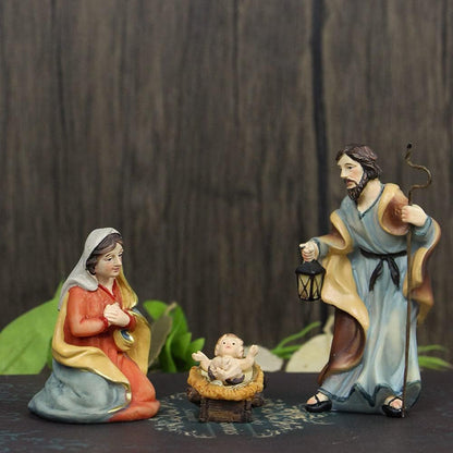 Nativity Set of 11 Figurines, Nativity Scene Resin Figurines, Nativity Sets for Christmas Indoor(4Inch)