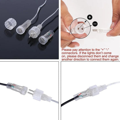 Christmas Lights, Meteor Shower Icicle String Lights, 18 Inches 10 Tubes 360 LED Christmas Lights Outdoor Dropping Lights, Hanging Falling Rain Lights Holiday Christmas Tree Lights, Blue