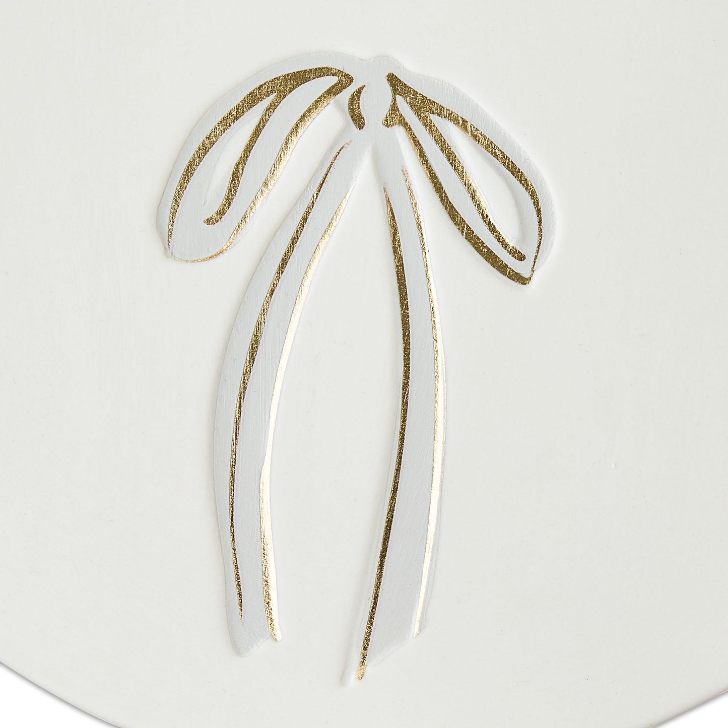 Stoneware Merry Christmas Hanging Decoration, White, 10", by