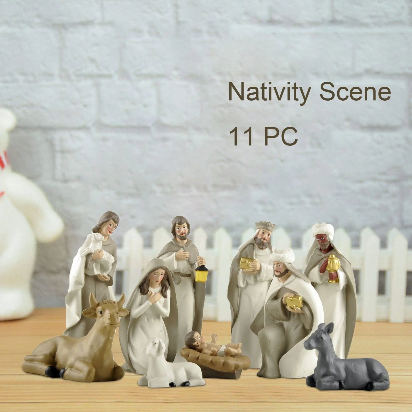 Nativity Sets for Christmas, 10 Pcs Nativity Scene Statues, Suitable for Religious Decor and Interior Home Decor