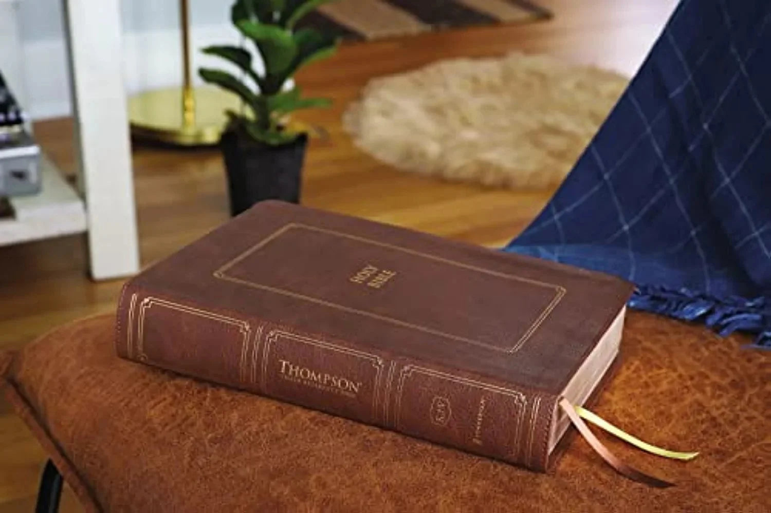 Kjv, Thompson Chain-Reference Bible, Large Print, Leathersoft, Brown, Red Letter, Thumb Indexed, Comfort Print, (Hardcover)