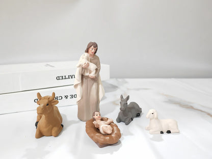 Nativity Sets for Christmas, 10 Pcs Nativity Scene Statues, Suitable for Religious Decor and Interior Home Decor