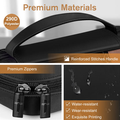 Bible Cover, Carrying Book Case Church Bag Bible Protective with Handle and Zippered Pocket, Perfect Gift for Men Women Father, Black & Brown