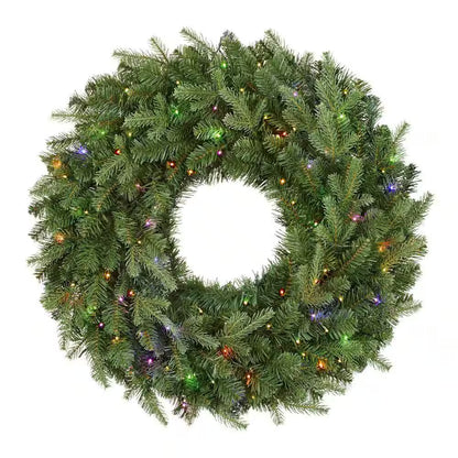 30 in Grand Duchess Twinkling Battery Operated Balsam Fir LED Pre-Lit Wreath