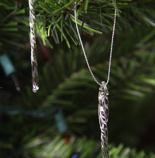 Kurt Adler 3.5-5.5 Inch Clear Glass Icicle Ornament Set of 24 Pieces