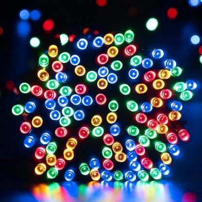 200Ft 600 LED Plug in Christmas Lights Green Wire Twinkle Christmas Tree Lights, Multicolor