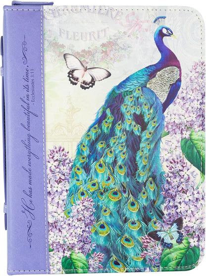 Bible Business Report Cover (25739) | Fits Bibles up to 10" X 7" X 1.50", Peacock, X-Large