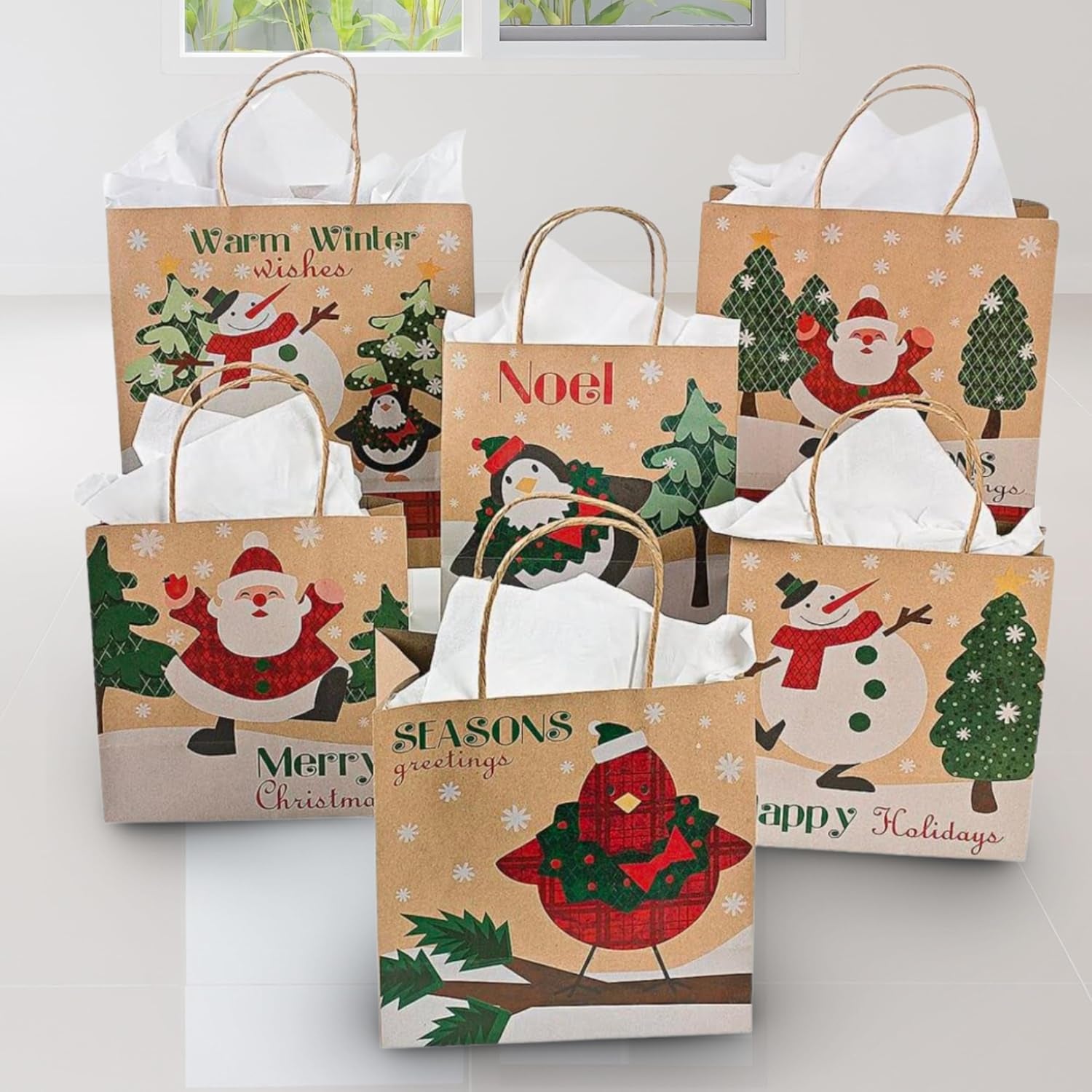 CHRISTMAS CRAFT BAG ASST - Party Supplies - 12 Pieces