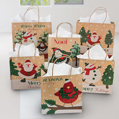 CHRISTMAS CRAFT BAG ASST - Party Supplies - 12 Pieces