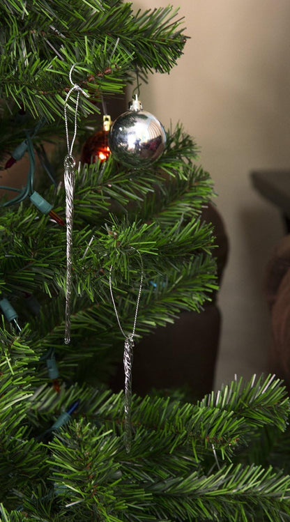 Kurt Adler 3.5-5.5 Inch Clear Glass Icicle Ornament Set of 24 Pieces