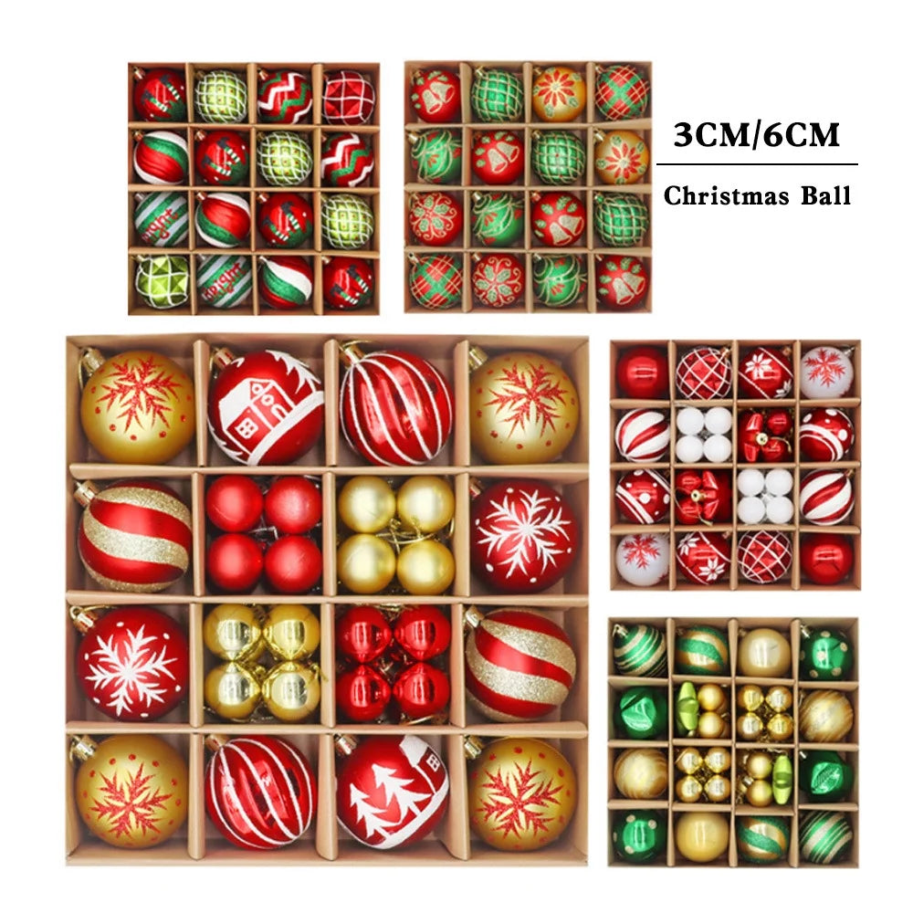 Christmas Ornaments 42Pcs Set , Christmas Decorations Indoor Xmas Ornaments Ball