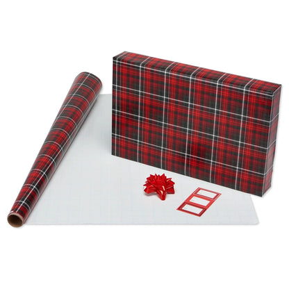 Wrapping Paper Kit with Gridlines, Bows and Gift Tags (4 Rolls, 41-Pieces, 120 Sq. Ft.)