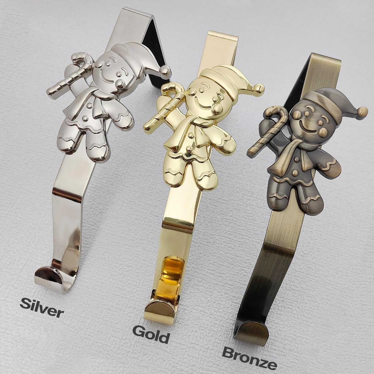 Christmas Stocking Holder for Mantle, Reusable Christmas Stocking Hooks, No-Damage Xmas Hanger for Fireplace Mantle Grip Stand Christmas Decoration Ornaments Hanging Shelf Floor