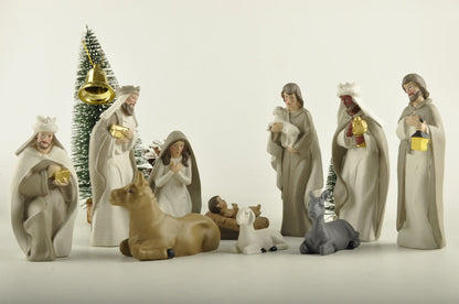 Nativity Sets for Christmas, 10 Pcs Nativity Scene Statues, Suitable for Religious Decor and Interior Home Decor