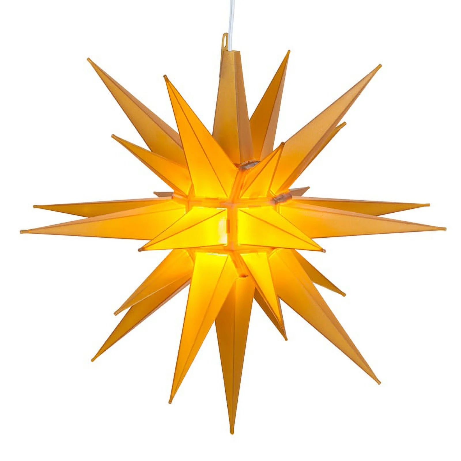 14” Yellow Moravian Star Christmas Star Light, Yellow Christmas Star Outdoor Christmas Decoration