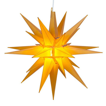 14” Yellow Moravian Star Christmas Star Light, Yellow Christmas Star Outdoor Christmas Decoration
