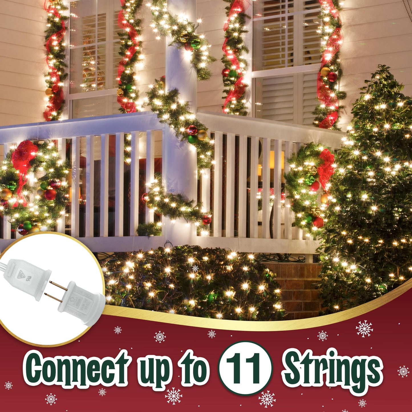 35 Incandescent String Lights White Wire (White Bulbs)