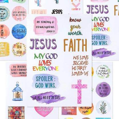 - Christian Stickers, 49 Pcs, Religious Stickers, Jesus Stickers, Bible Stickers, Assorted Color
