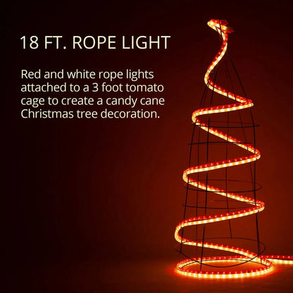 18 Ft. Clear Rope Light Kit, 216 Incandescent Lights, Ready-To-Install, Mounting Clips Included