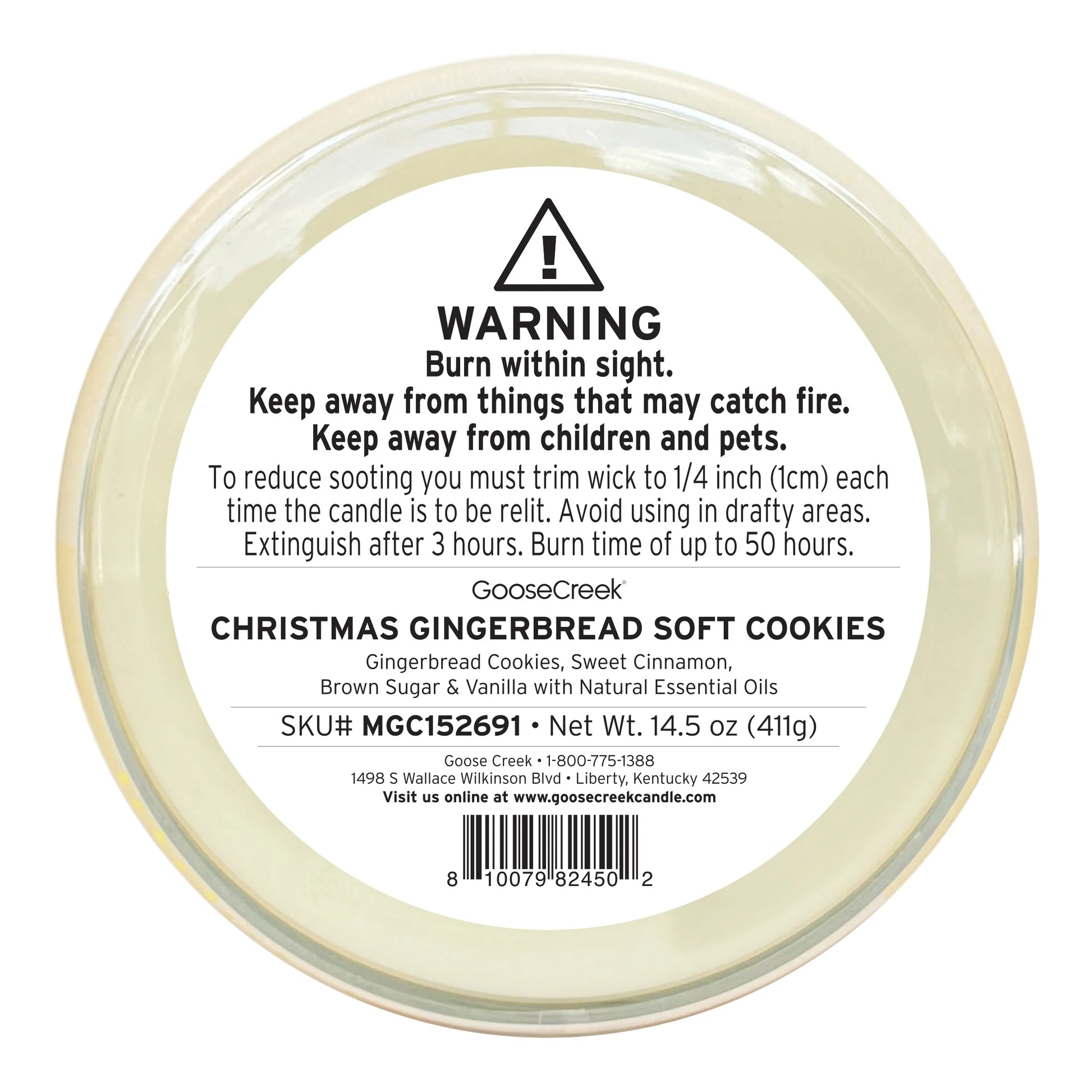 3-Wick Little Debbie Christmas Gingerbread Cookies Scented Jar Candle, 14.5Oz.