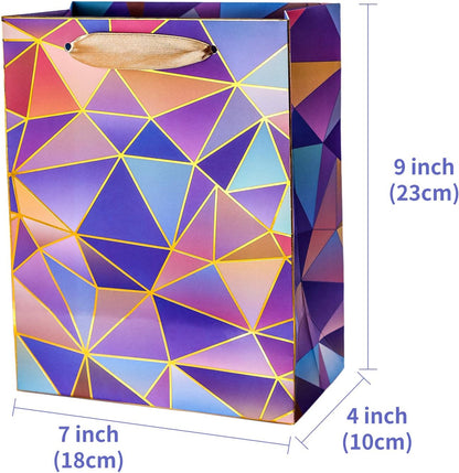 Gift Bags Medium Size Set, 5 Pack Assorted Small Bulk Birthday Gift Wrapping Bag with Tissue Paper for Men Women Girls Baby Bridal Shower Present Bag for Anniversary Party,10 Piece Set