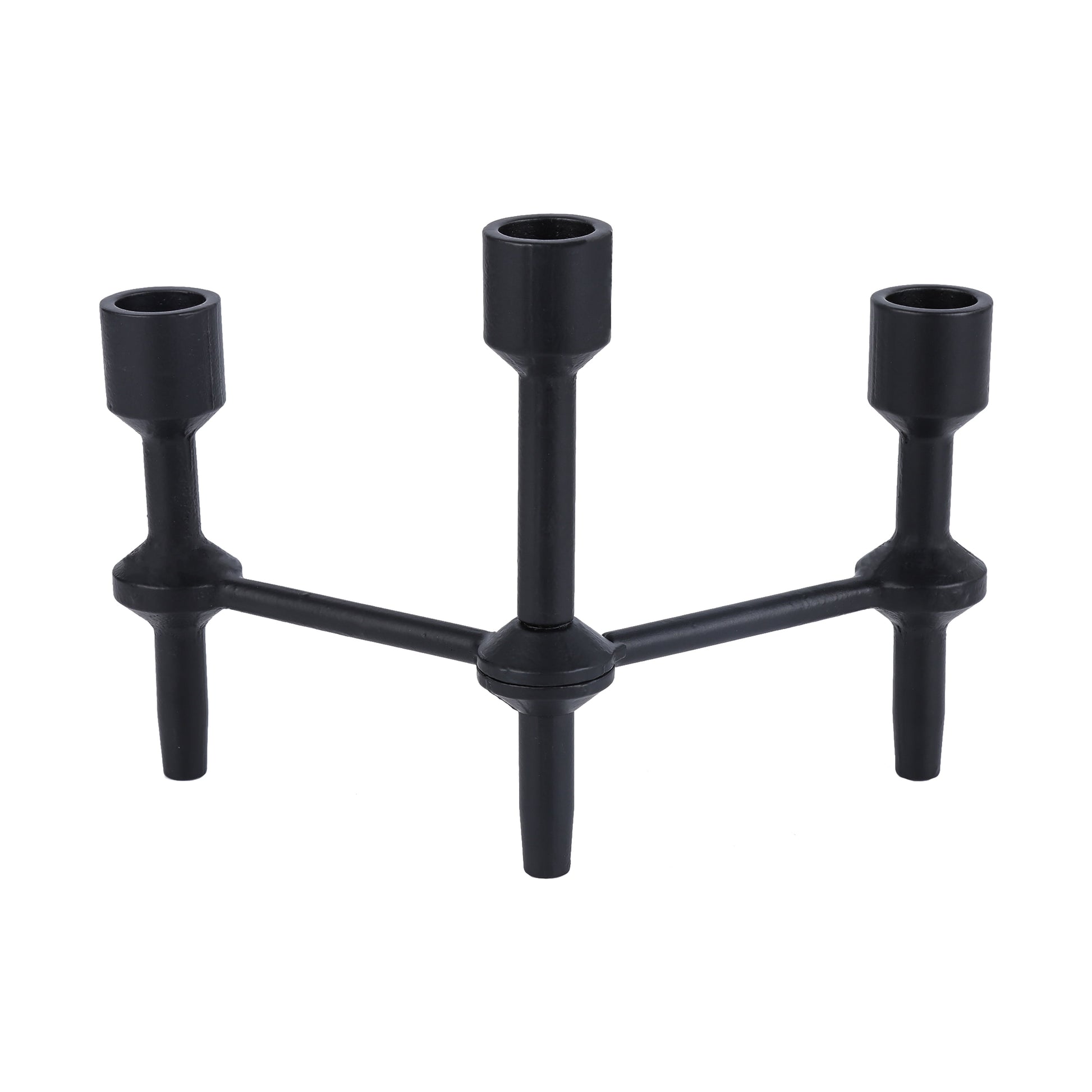 Better Homes & Garden 6" Black Cast Iron Pillar Taper Candle Holder Candelabra