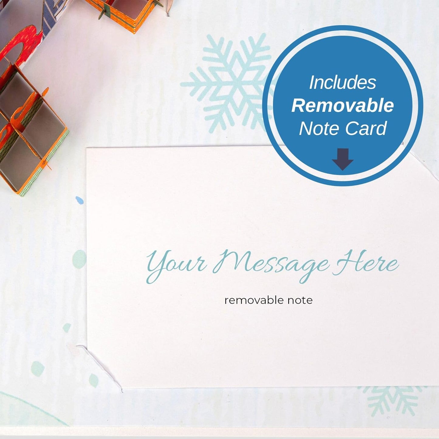 Pop up Christmas Card, Happy Holidays, Handmade 3D Popup Card, 5" X 7"