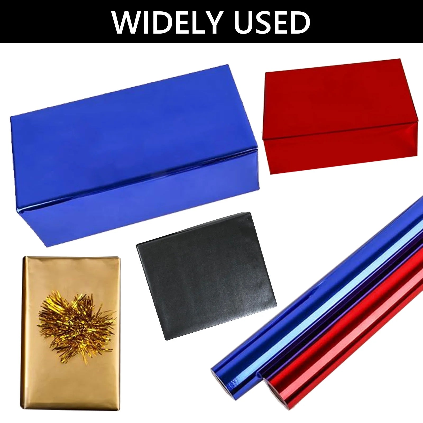 Metallic Wrapping Paper Solid Color Packaging Paper 17 Inch X 32.8 Ft Matte Wrapping Paper Gift Wrapping Paper for Wedding Birthday Christmas Red