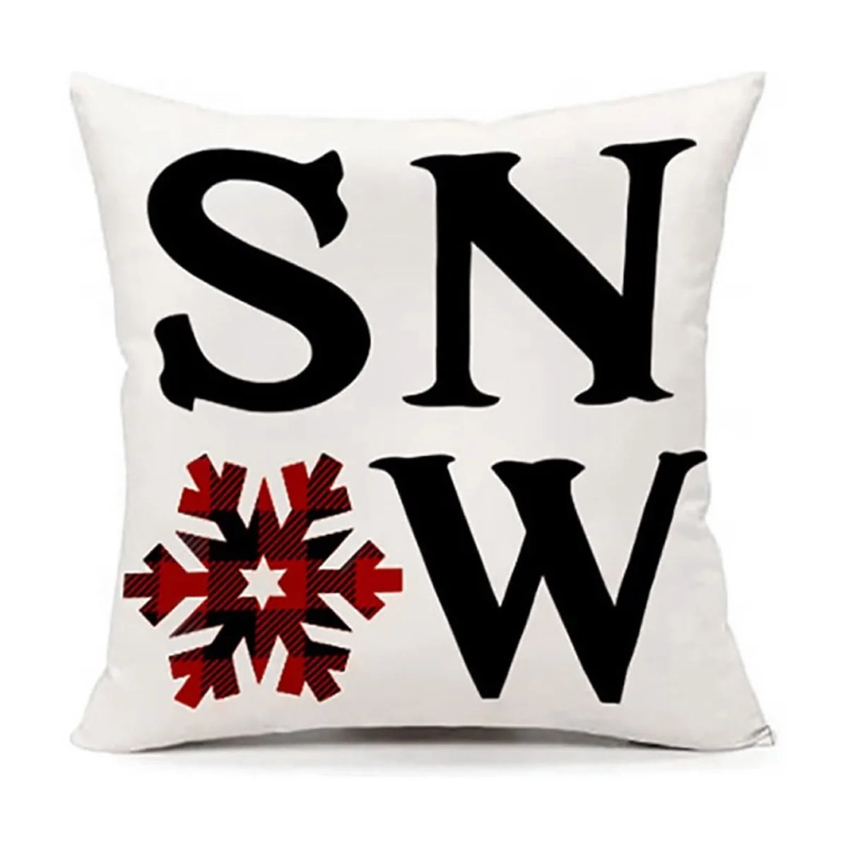 4 Pack Buffalo Plaid Home Snow Throw Pillow Cover 18 X 18 Inch Velvet Christmas Winter Holiday Snowflake Cushion Case Decoration for Sofa Couch Joyful Believe for Couch Sofa