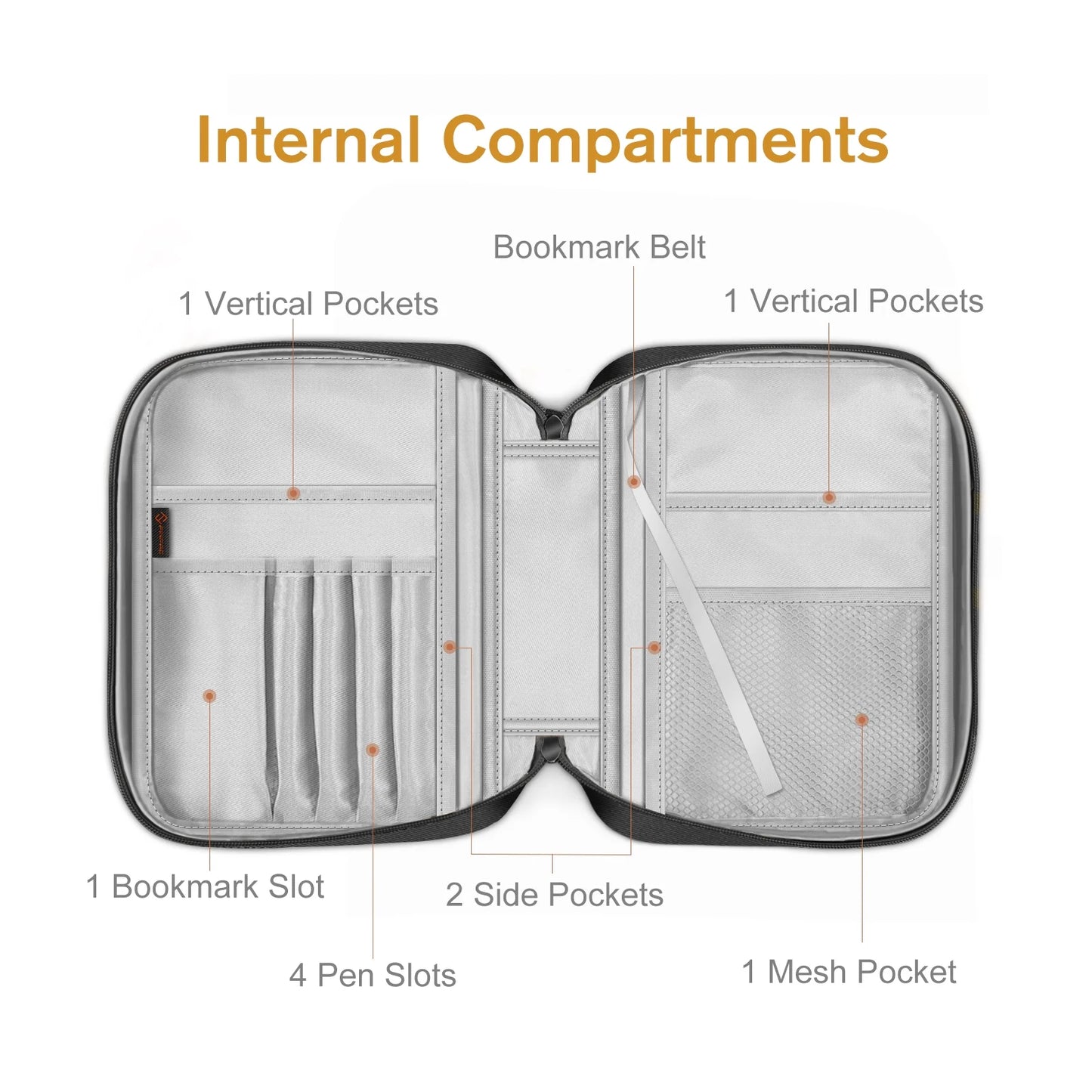 Bible Cover, Carrying Book Case Church Bag Bible Protective with Handle and Zippered Pocket, Perfect Gift for Men Women Father, Black & Brown