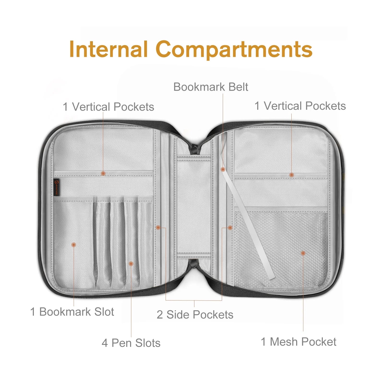 Bible Cover, Carrying Book Case Church Bag Bible Protective with Handle and Zippered Pocket, Perfect Gift for Men Women Father, Black & Brown