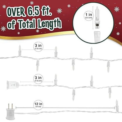 35 Incandescent String Lights White Wire (White Bulbs)