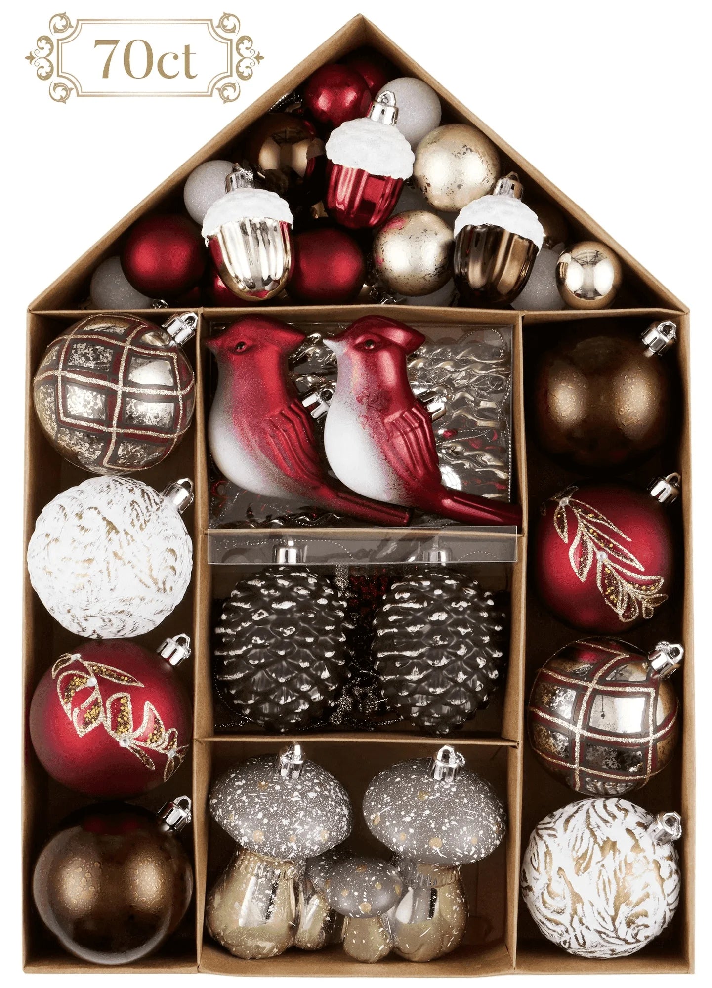 70Ct Fall Ornaments, Shatterproof Harvest Hanging Ball Decorations Bulk for Home Decor and Celebration Thanksgiving Celebration Party