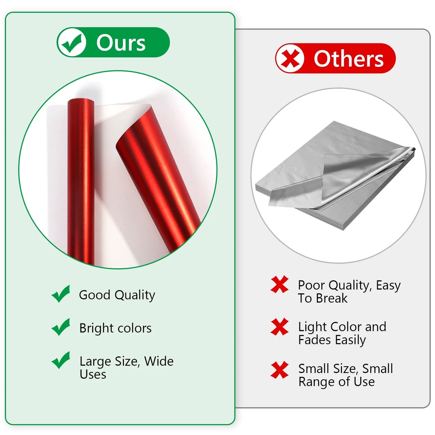 Metallic Wrapping Paper Solid Color Packaging Paper 17 Inch X 32.8 Ft Matte Wrapping Paper Gift Wrapping Paper for Wedding Birthday Christmas Red