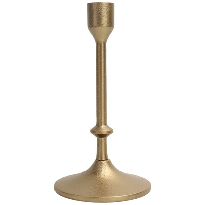 Better Homes & Garden 7.76" Decorative Gold Cast Iron Taper Candle Holder, Large