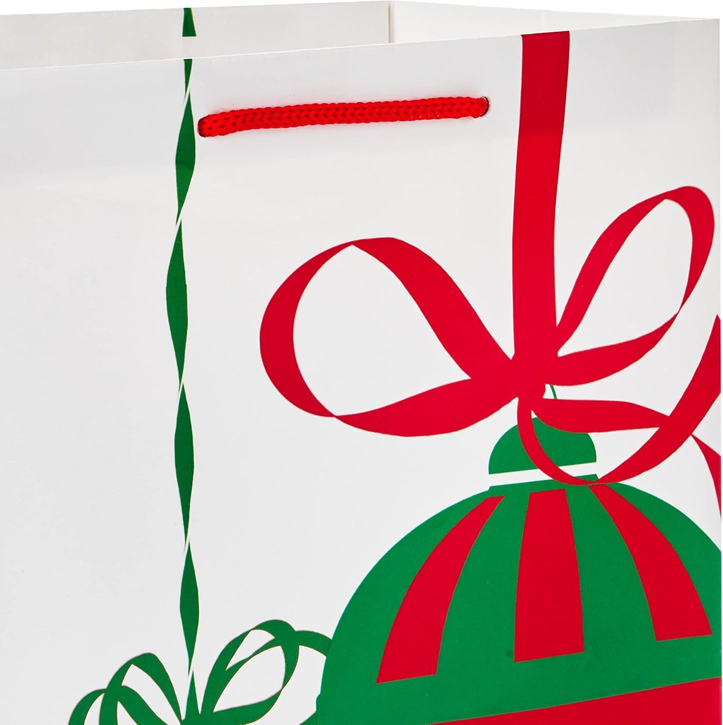 Image Arts 11" Large Holiday Gift Bag Bundle (Pack of 6; Snowman, Ornaments, Stripes)