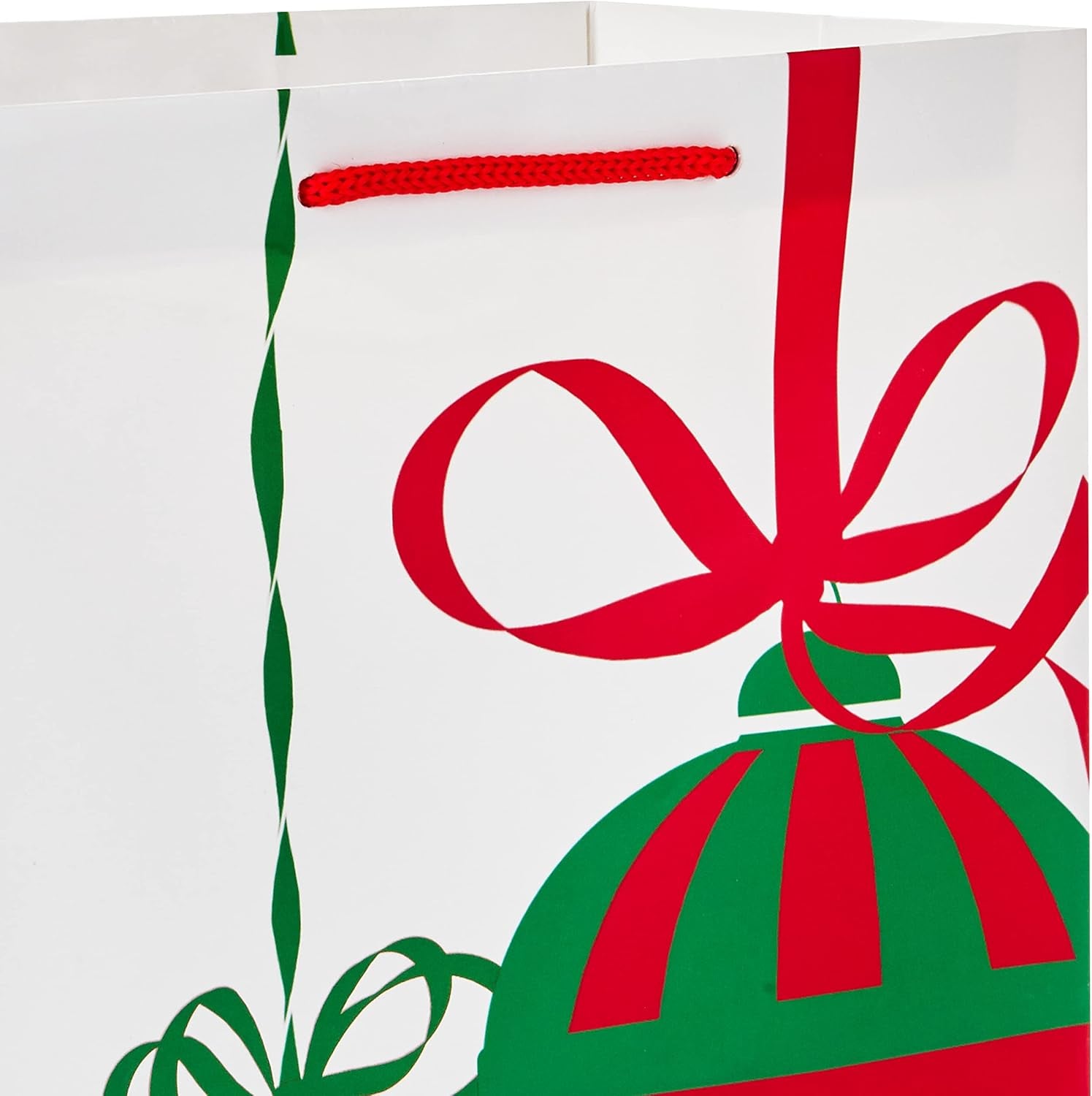 Image Arts 11" Large Holiday Gift Bag Bundle (Pack of 6; Snowman, Ornaments, Stripes)