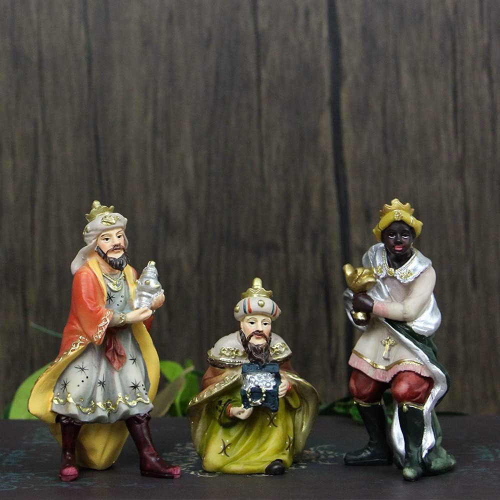 Nativity Set of 11 Figurines, Nativity Scene Resin Figurines, Nativity Sets for Christmas Indoor(4Inch)