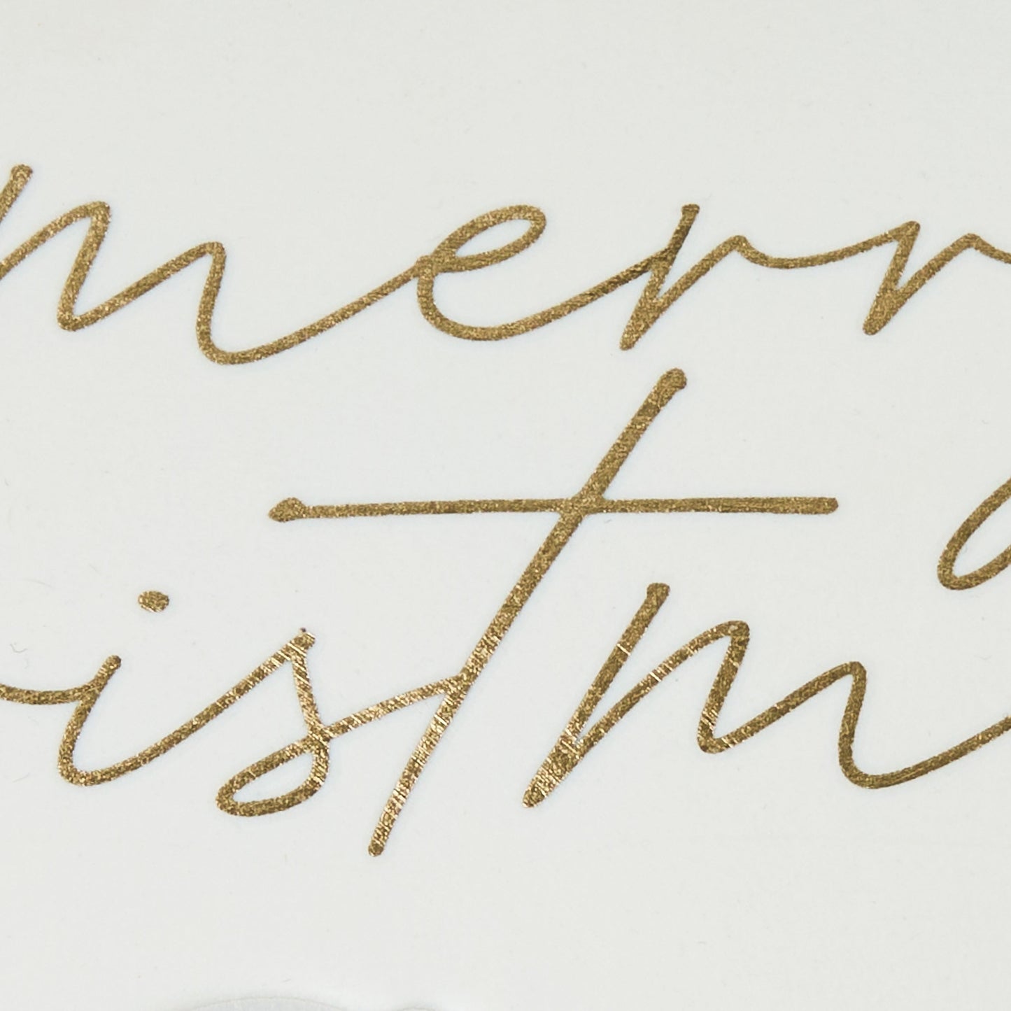 Stoneware Merry Christmas Hanging Decoration, White, 10", by