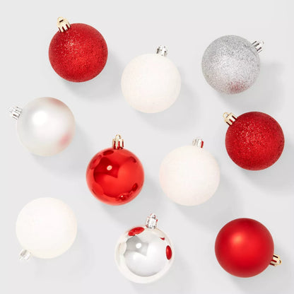 50Ct Shatter-Resistant round Christmas Tree Ornament Set - Wondershop