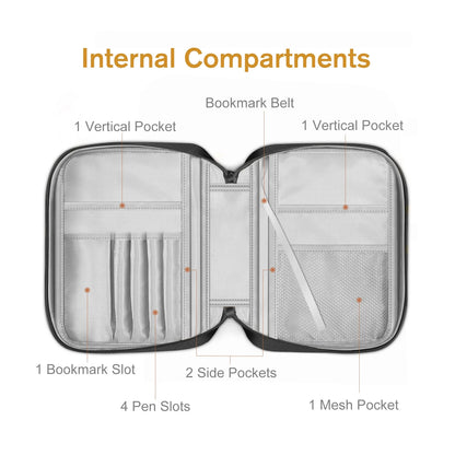 Bible Cover, Carrying Book Case Church Bag Bible Protective with Handle and Zippered Pocket, Perfect Gift for Men Women Father, Black