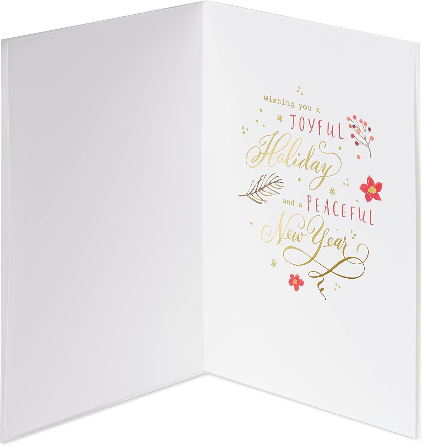 Boxed Christmas Cards with Envelopes, Joyful Holiday, Traditional Wreath (8-Count)