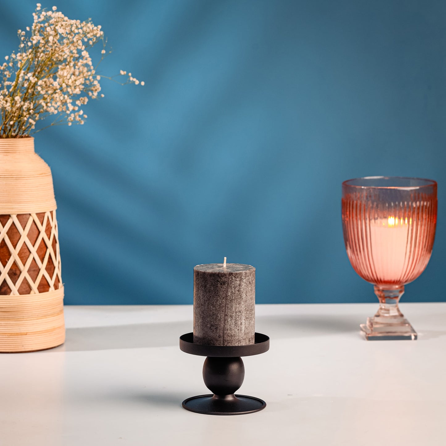 2.25" Flippable Candle Holder, Black