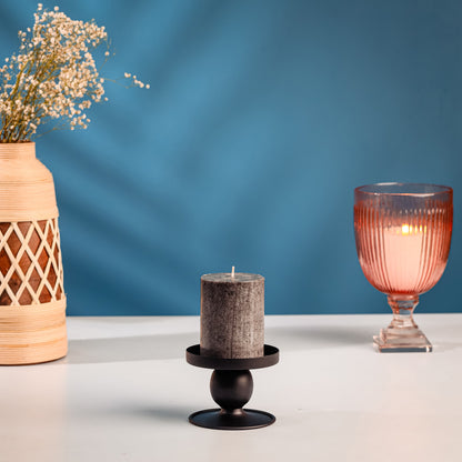 2.25" Flippable Candle Holder, Black