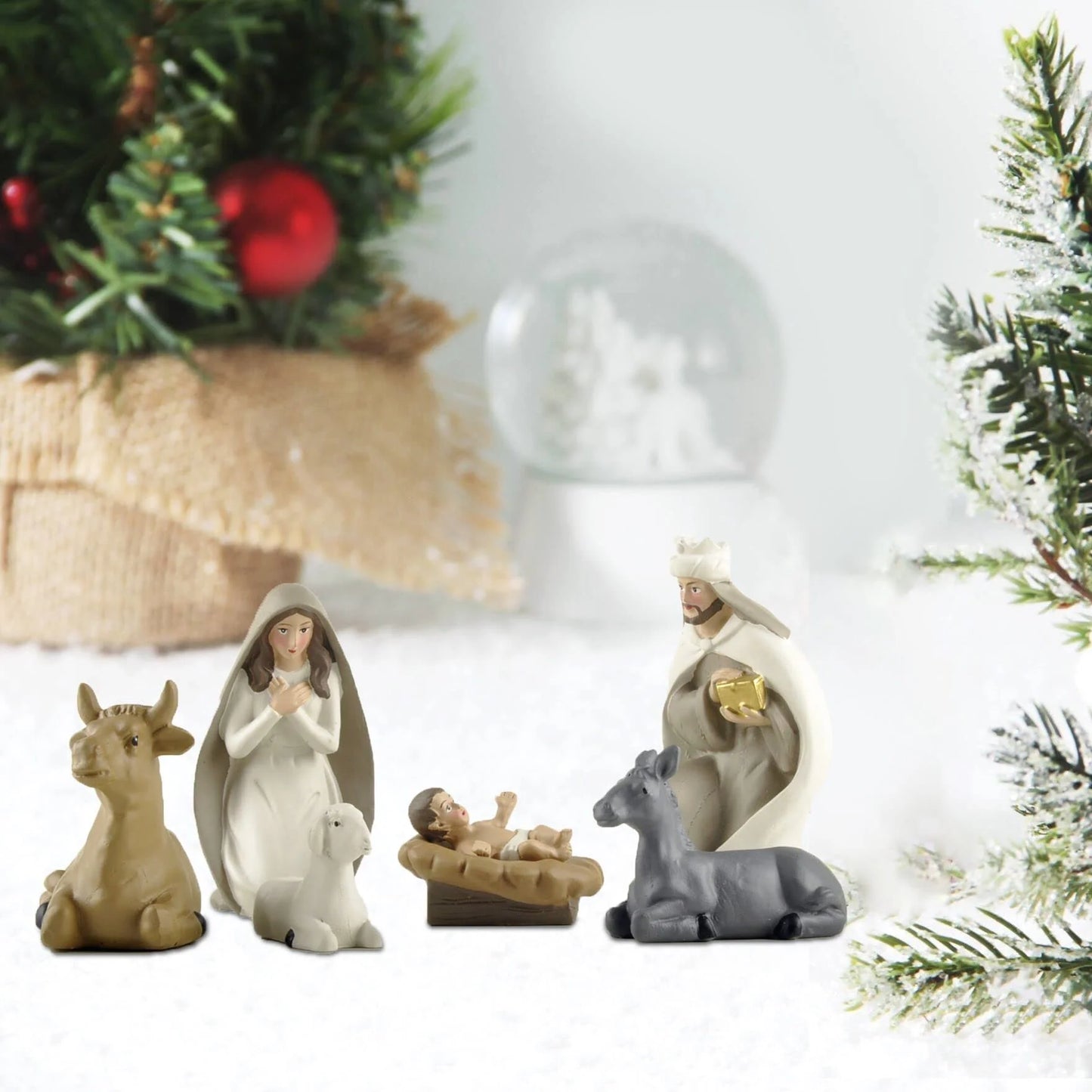 Nativity Sets for Christmas, 10 Pcs Nativity Scene Statues, Suitable for Religious Decor and Interior Home Decor