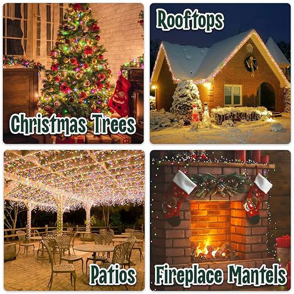 50 Incandescent Multicolor Tree Lights with Green Wire