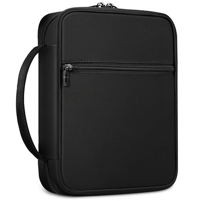 Bible Cover, Carrying Book Case Church Bag Bible Protective with Handle and Zippered Pocket, Perfect Gift for Men Women Father, Black